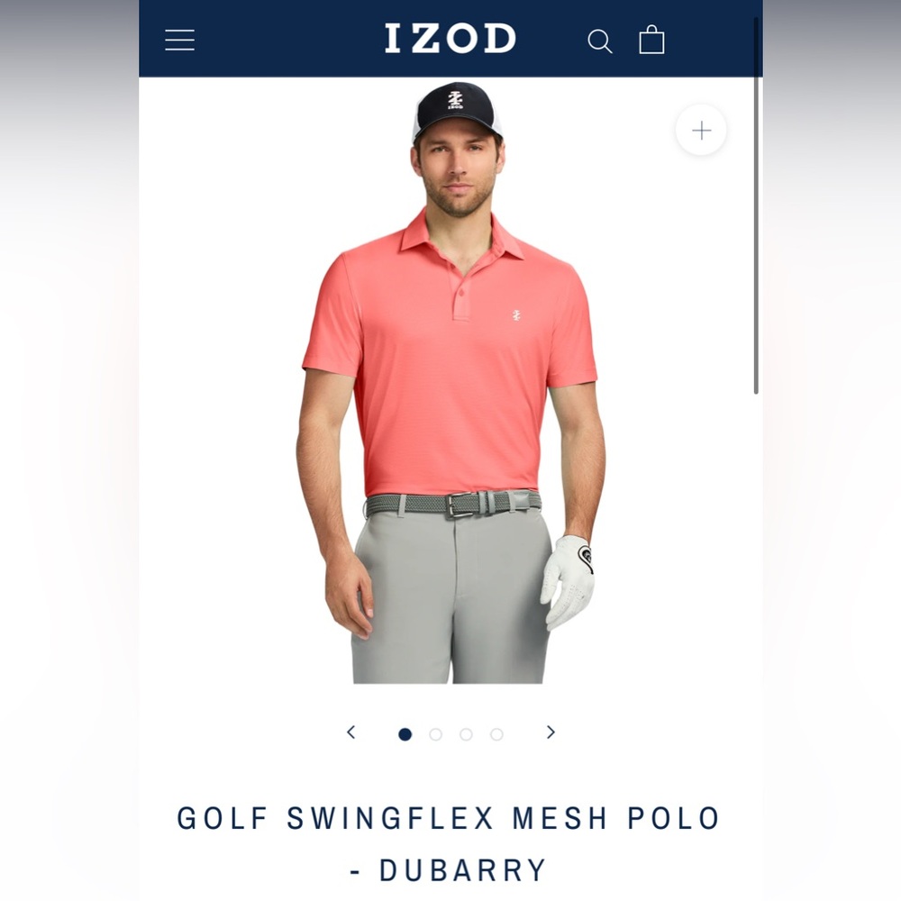 NWT Izod golf Men's Polo Shirt salmon 2XLT